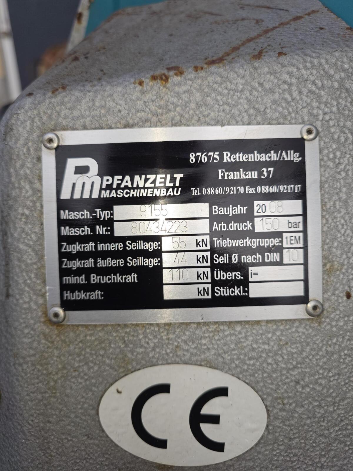 Pflanzelt Seilwinde 9155 5,5 t 2