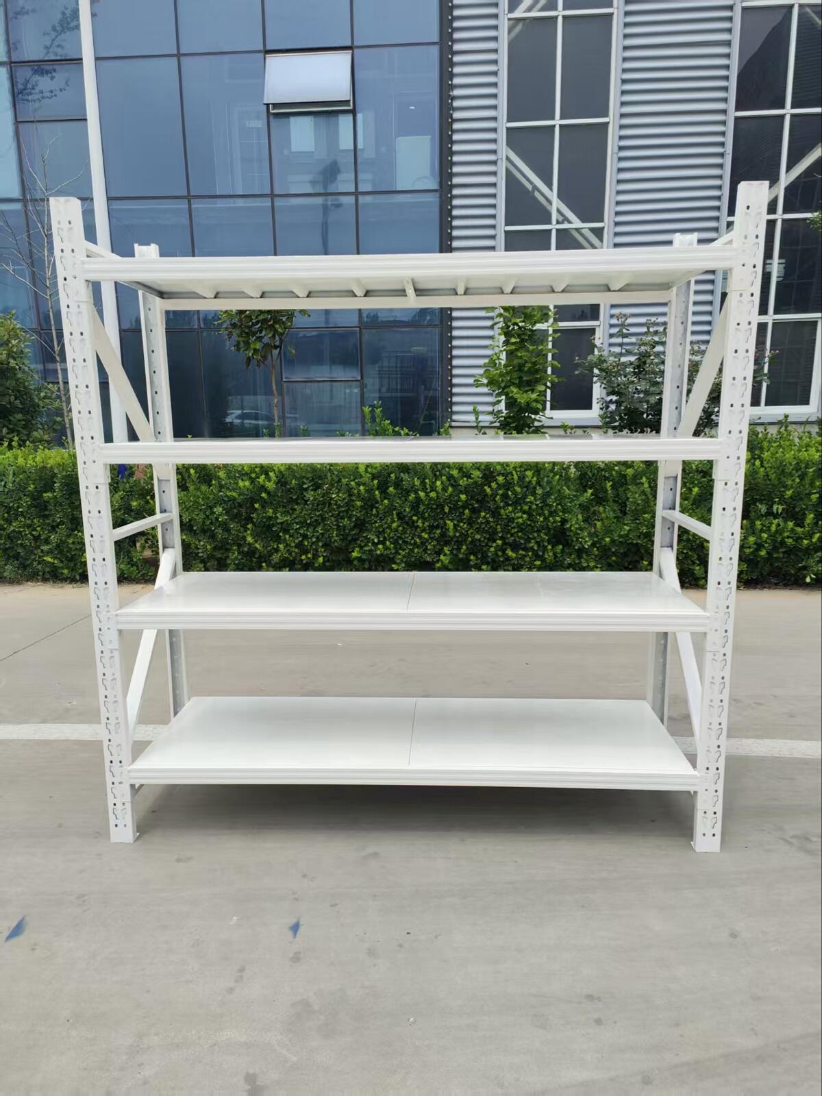 150 lfm Fachbodenregal Schwerlastregal Rackify weiß 1