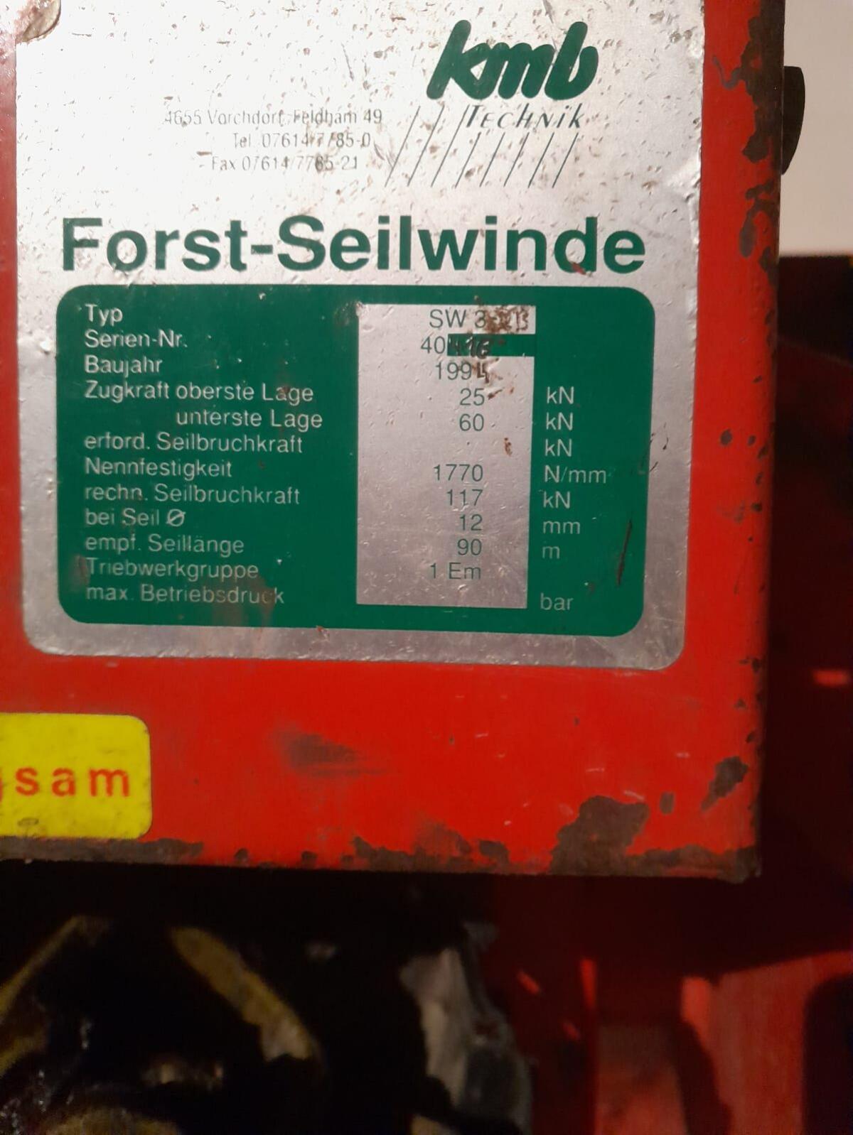 KMB Forstseilwinde 6 t 3