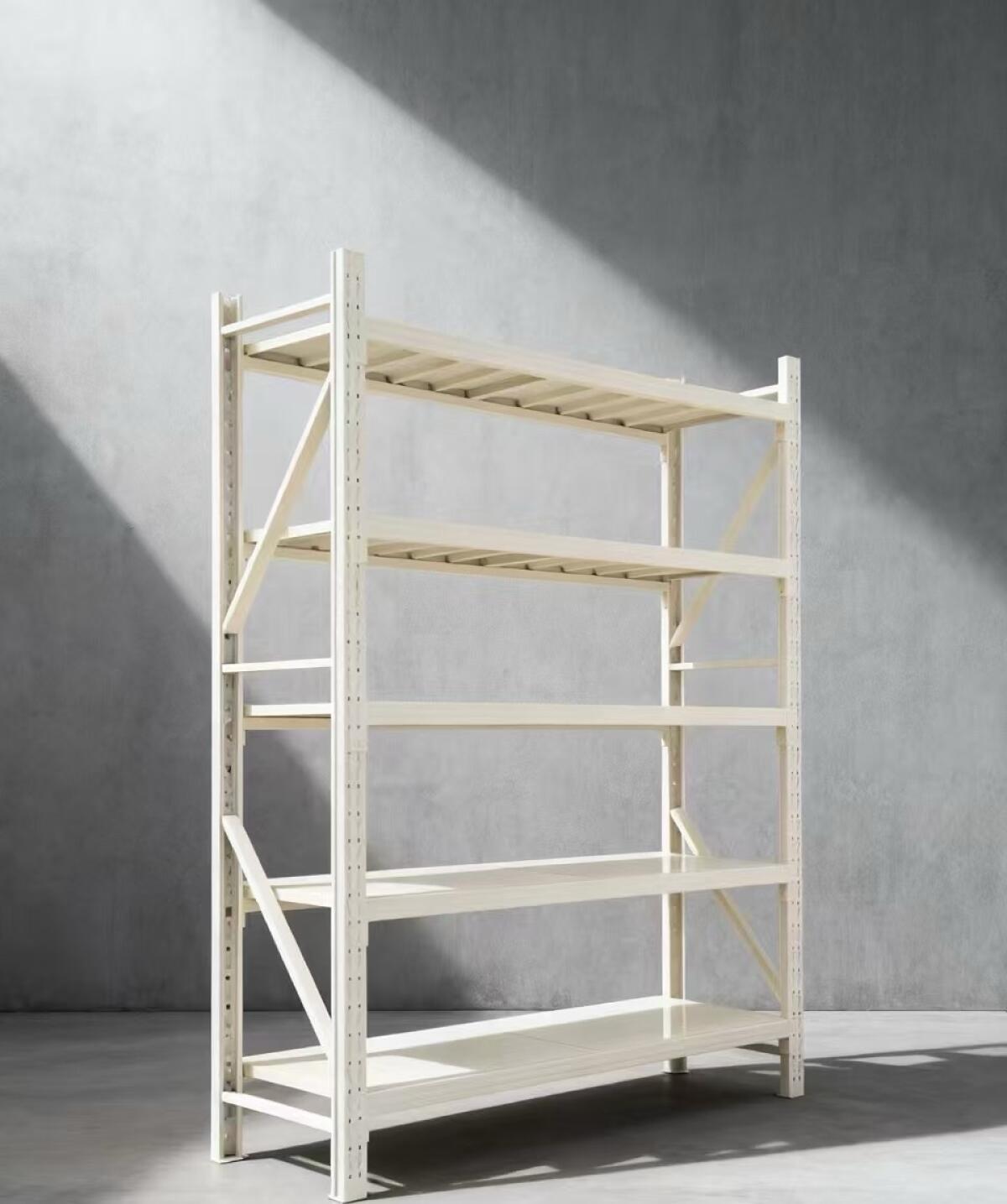 150 lfm Fachbodenregal Schwerlastregal Rackify weiß 2