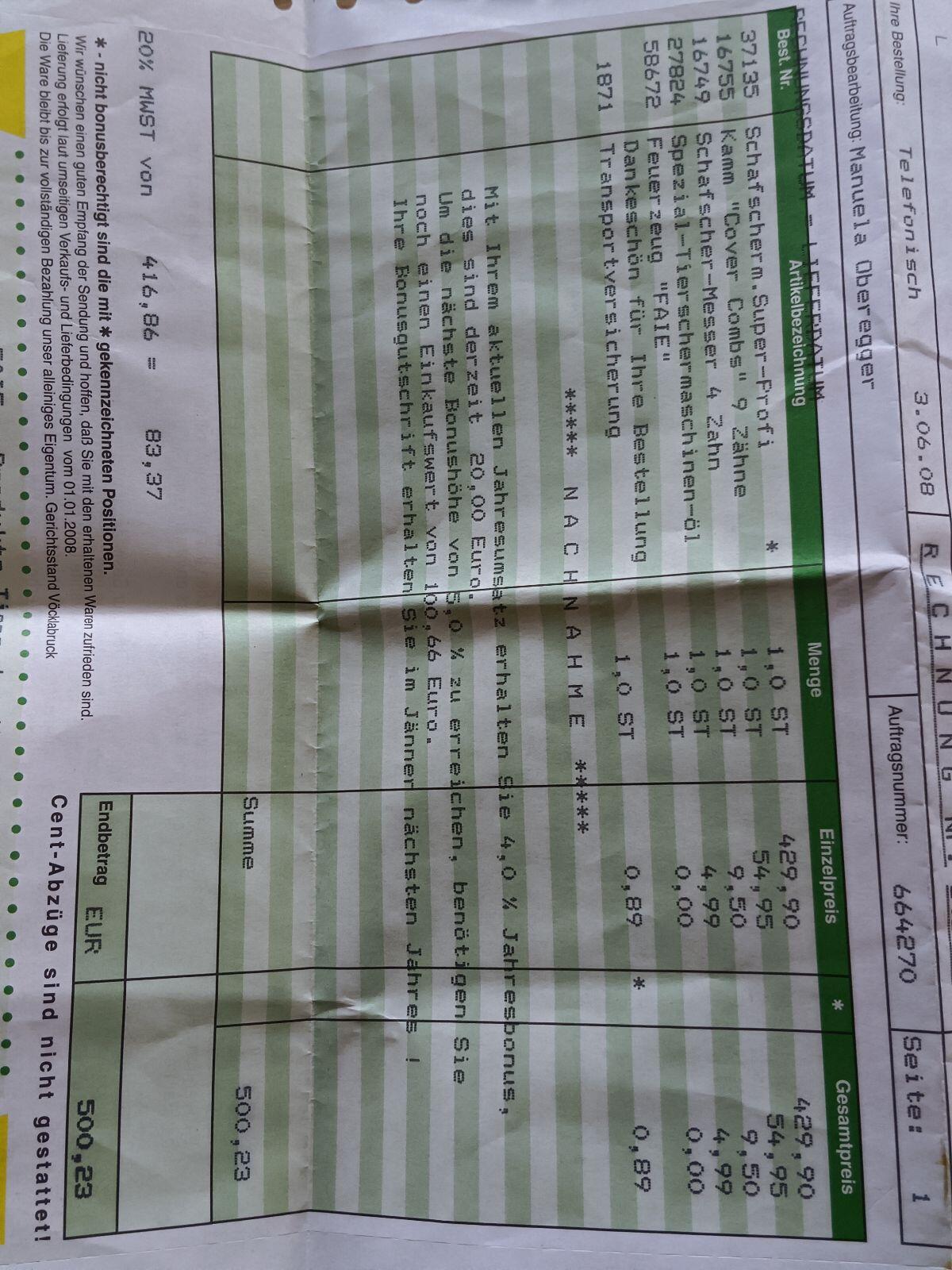Verkaufe Schafschermaschine Profi 3
