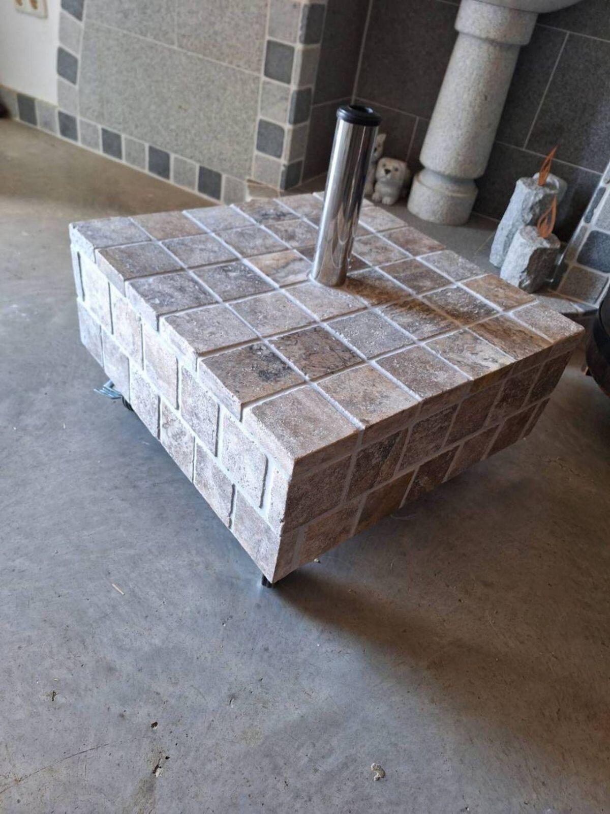 Schirmständer Travertin Silver Blue 1