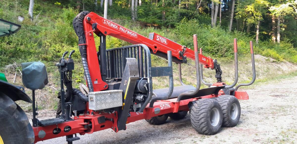 Stepa Rückewagen 9,5 m Kran 12 t Anhänger 1