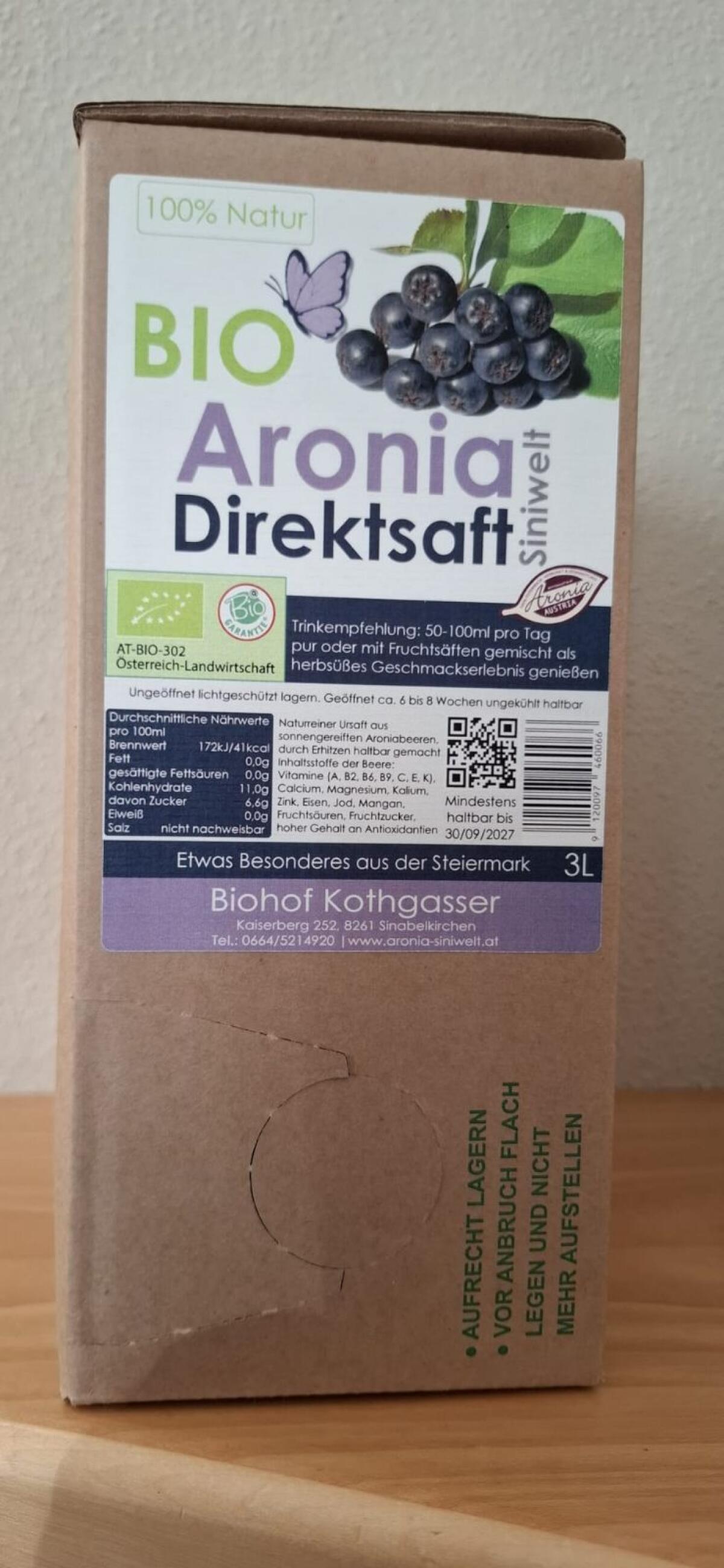 Bio Aronia Direktsaft 2