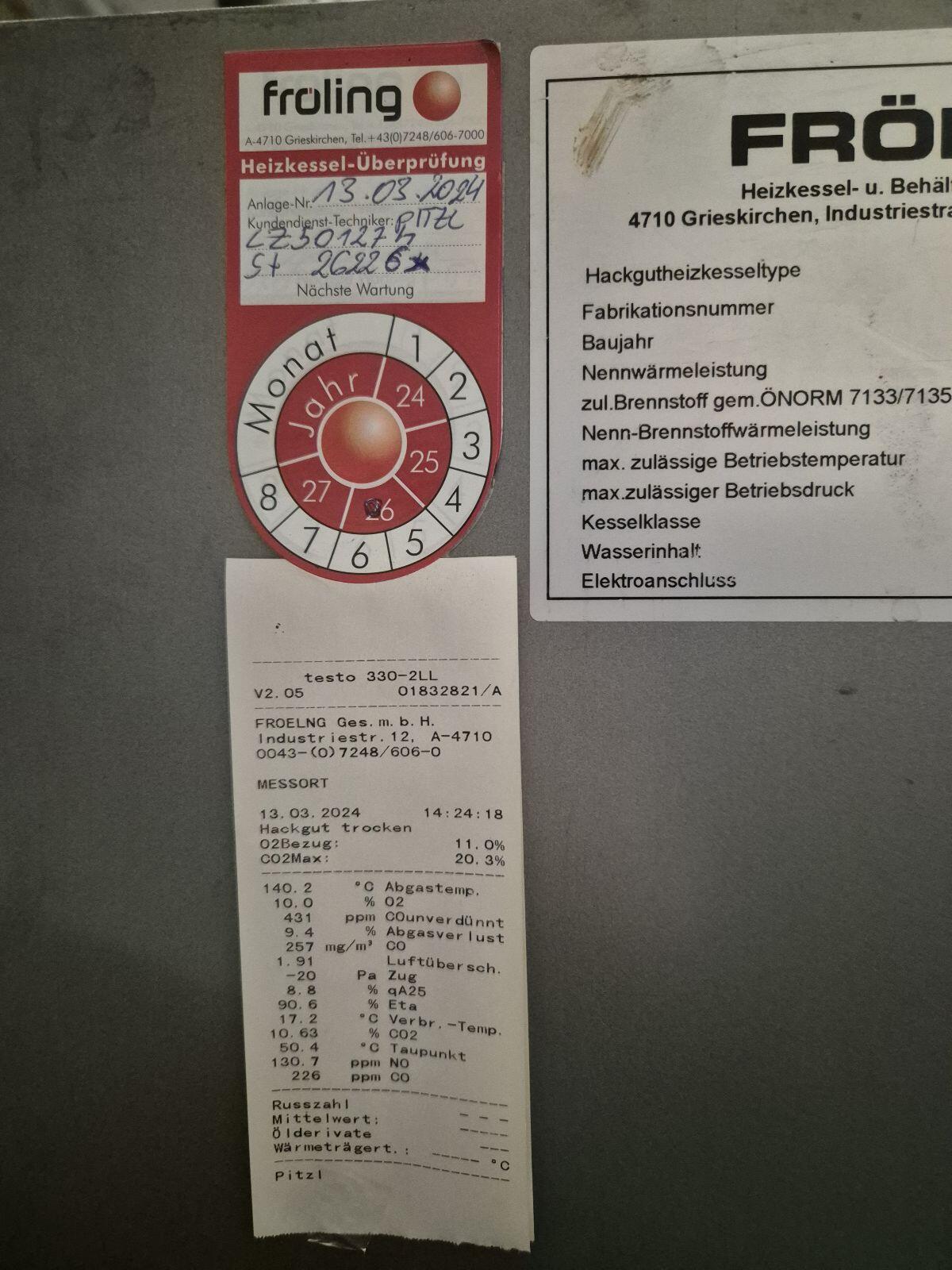 Hackschnitzelheizung Fröling 48 kW mit neuer Raumaustragung 2