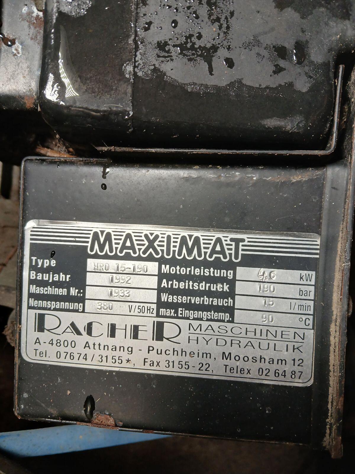 Hochdruckreiniger/Dampfstrahler MAXIMAT 3