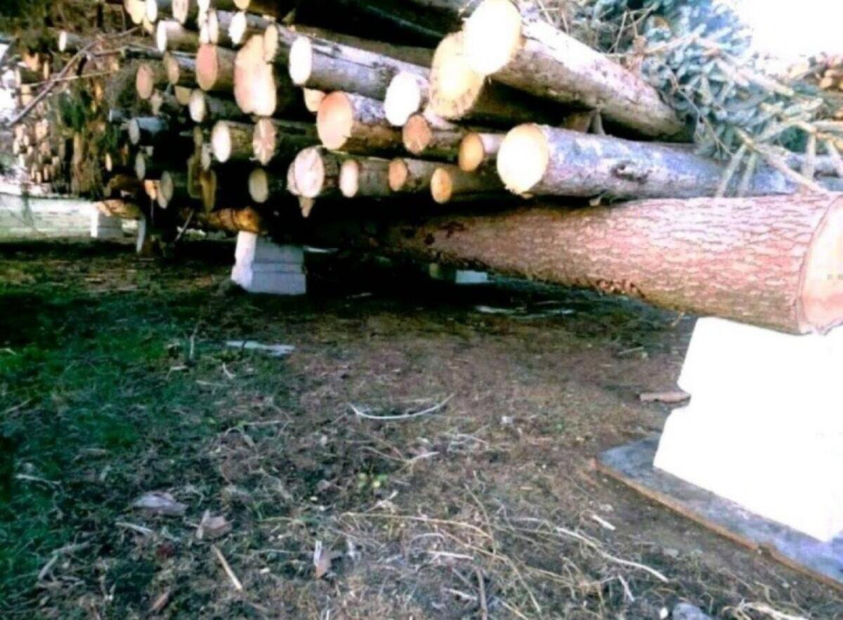 Holzunterleger, Betonunterleger 3