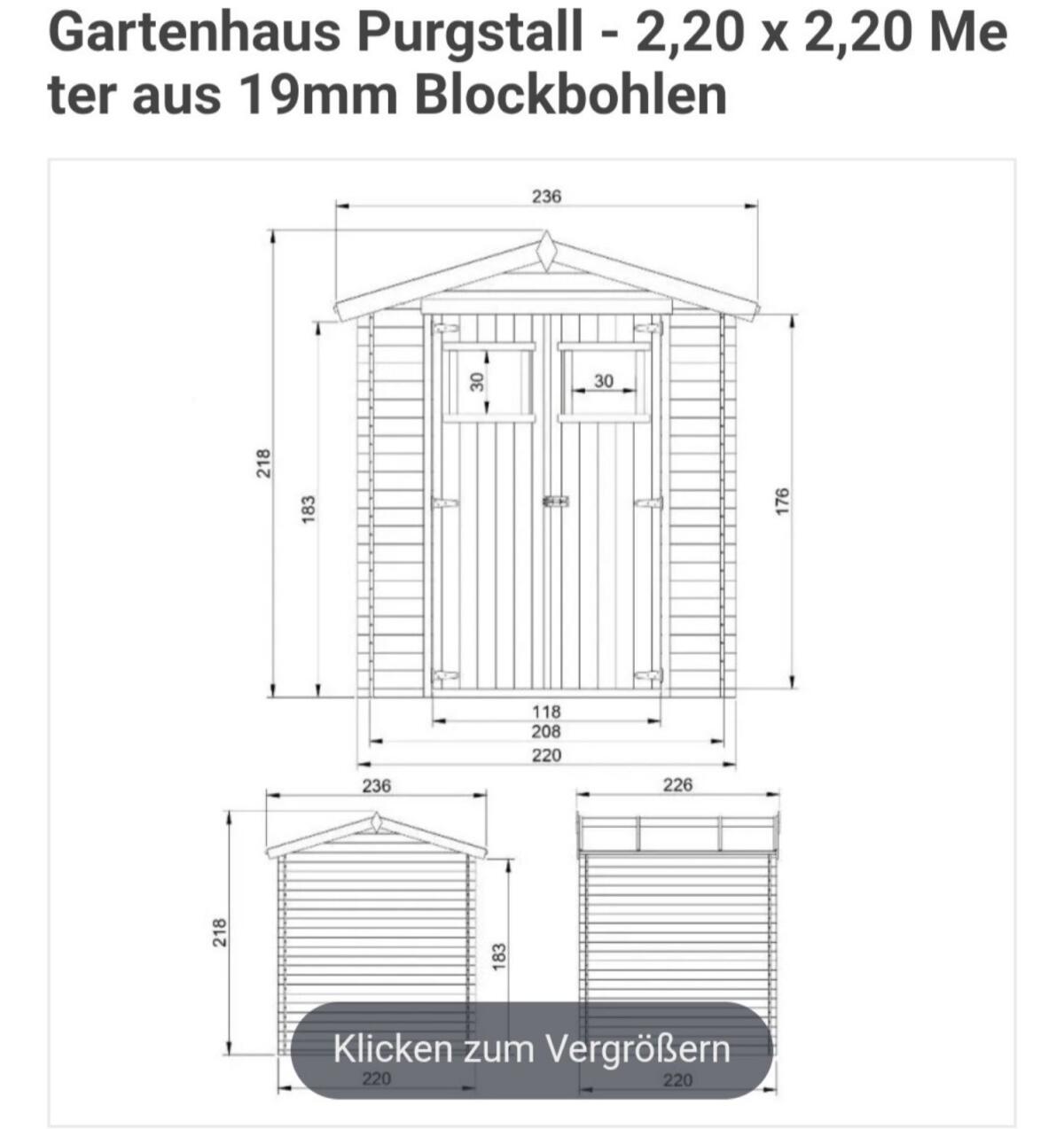 Gartenhütte Holzhütte 2