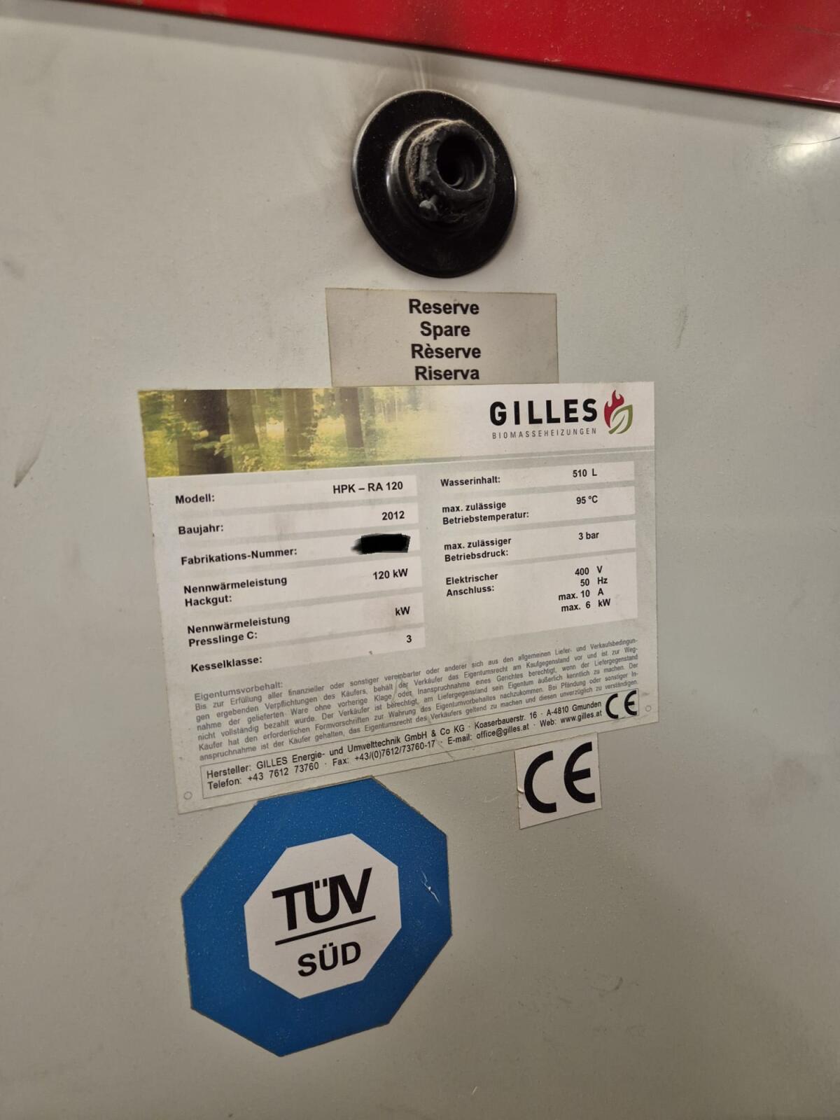 Gilles Hackschnitzelheizung 120 kW 3