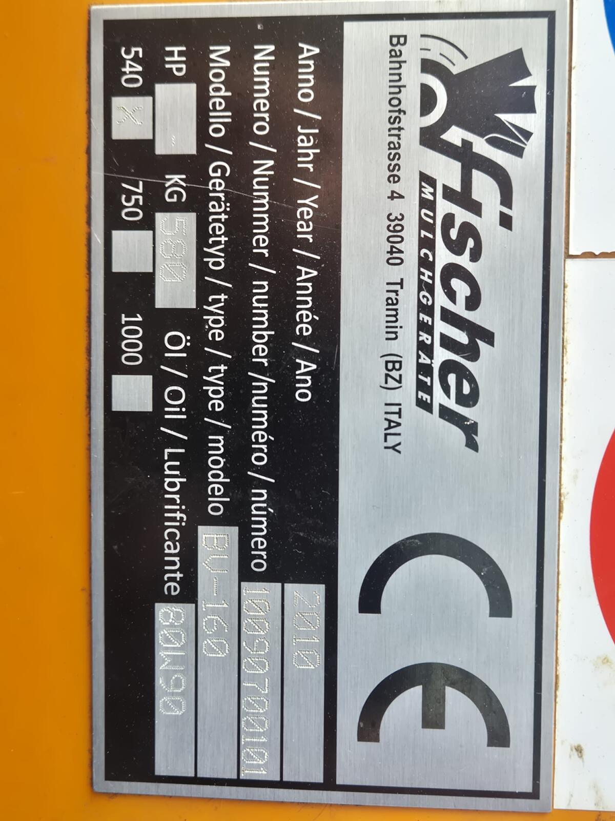 Sichelmulcher breitenverstellbar 160-230 cm Fischer BV 2 3