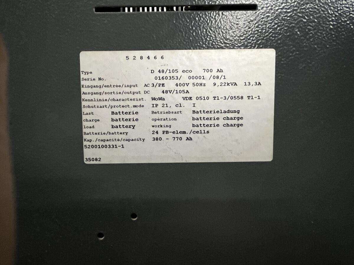 Still Stapler-Ladegerät 48V 105A 3