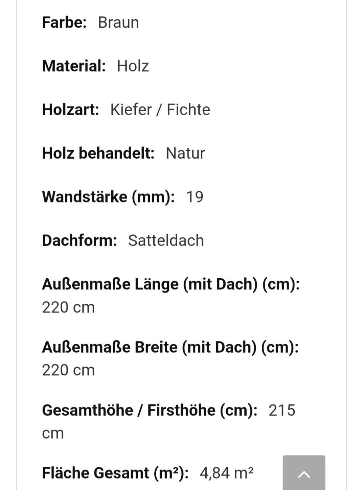 Gartenhütte Holzhütte 3