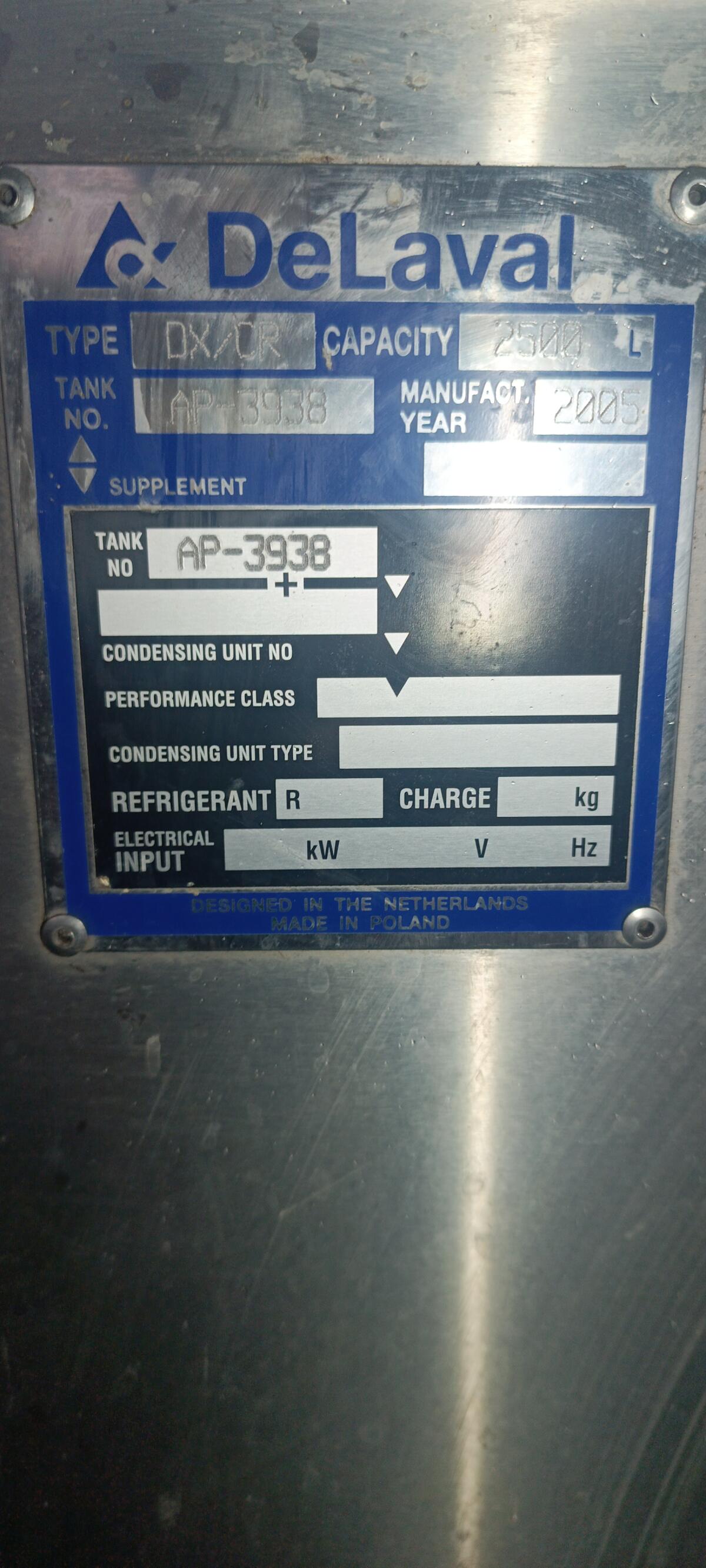 Milchtank De Laval DX/CR 2500 2