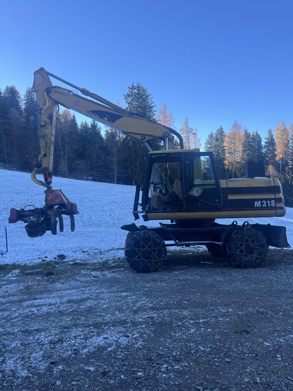 Cat M318 mit Woody 60 Prozessorkopf 1