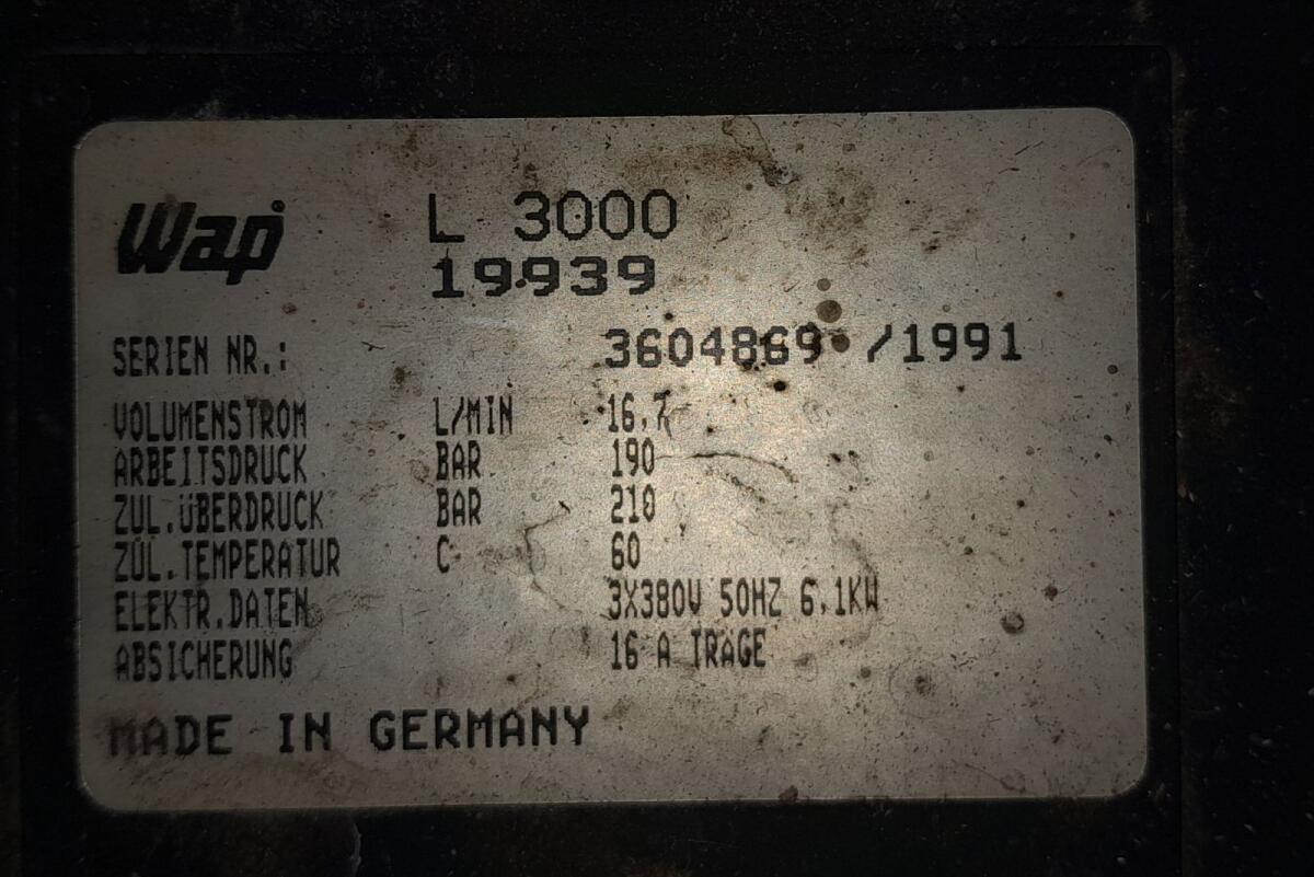 Wap L 3000 Hochdruckreiniger 3