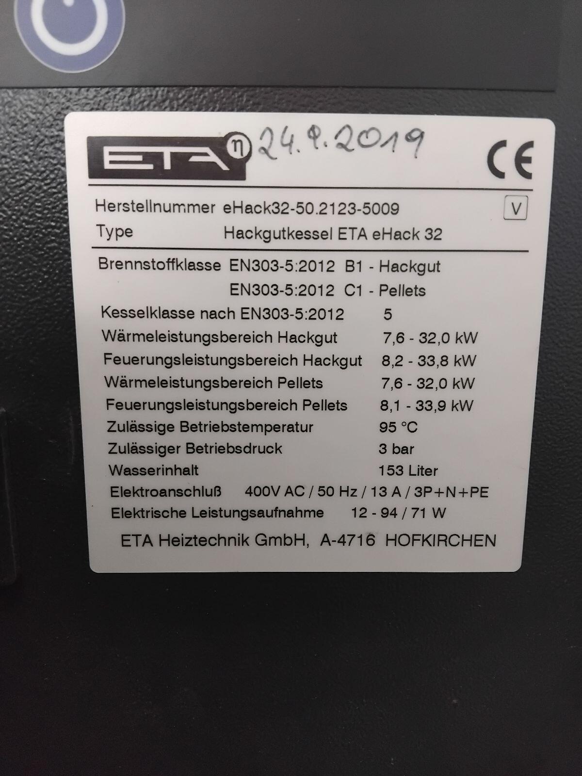 Hackgutkessel ETA eHack32 2