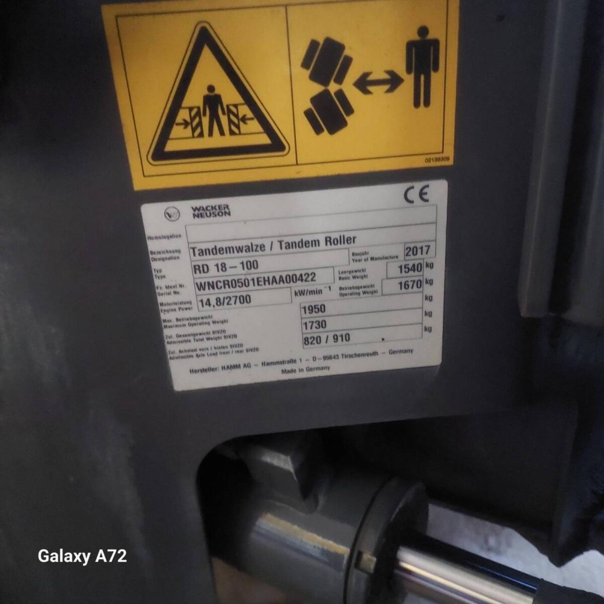 Wacker Neuson RD18-100 Walze 3