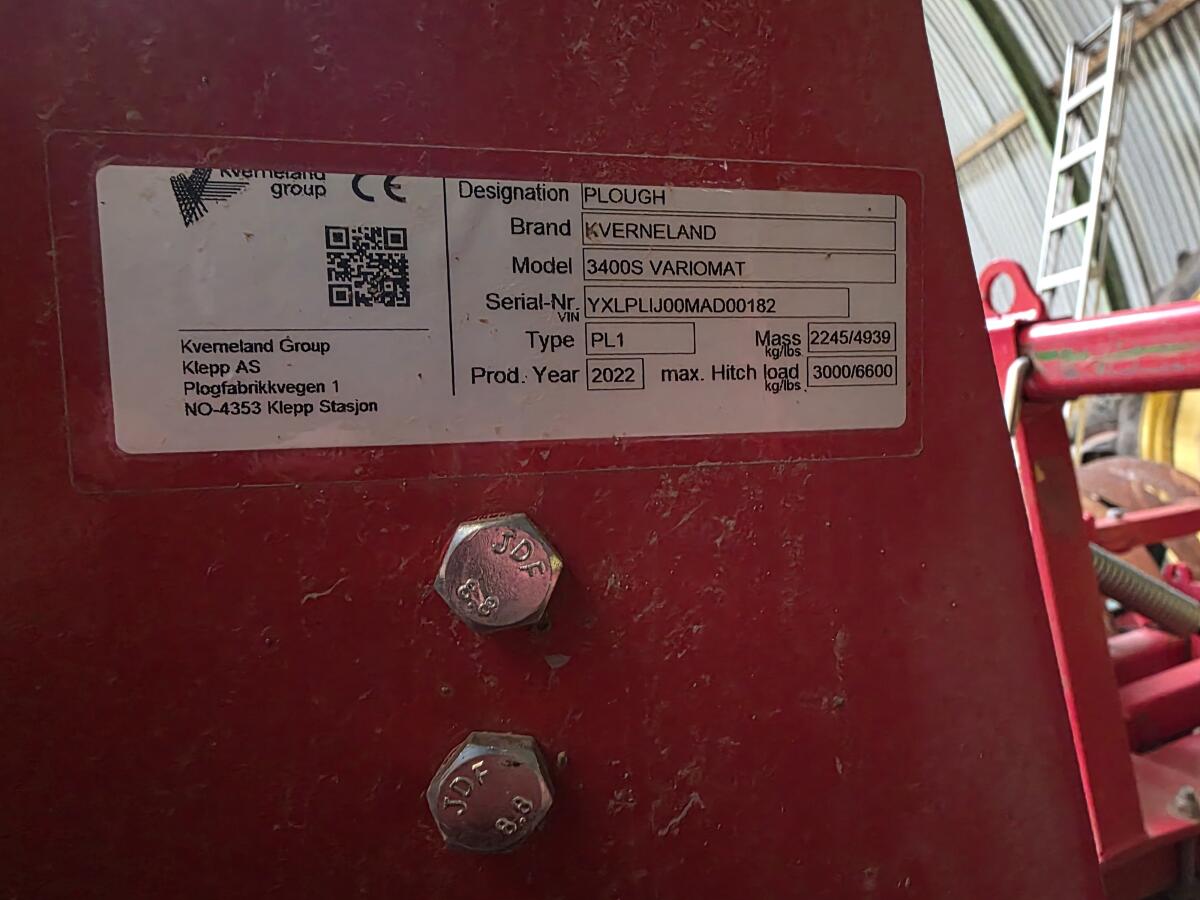 Volldrehpflug Kverneland 3400S 1