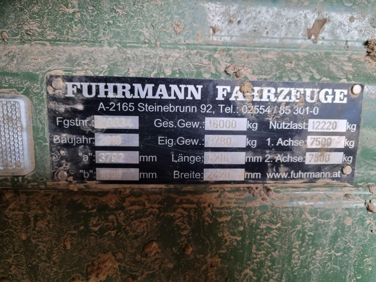 Verkaufe Fuhrmann Kipper FF 16000 1