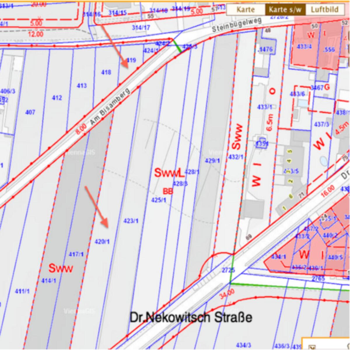 Ackerfläche, landwirtschaftliches Grundstück in Wien-Stammersdorf 1