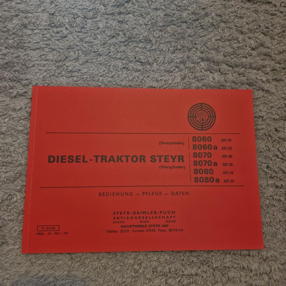 Betriebsanleitung Steyr 80 Serie 1