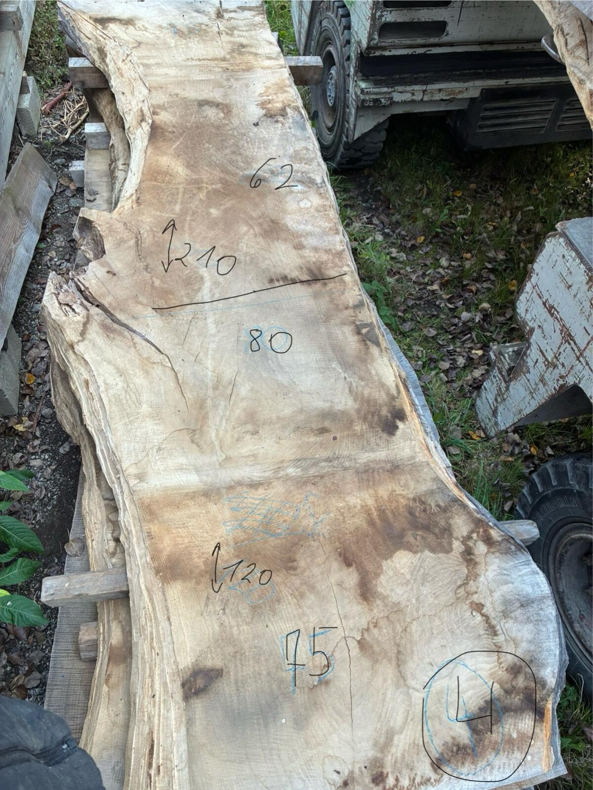 Esche, Eiche Tischplatte Einbaum 3