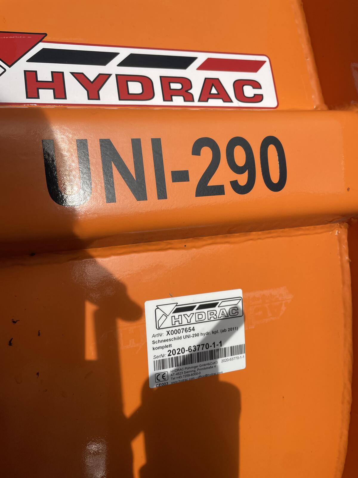 Hydrac UNI 290 Schneeschild / Schneepflug - neuwertig 1
