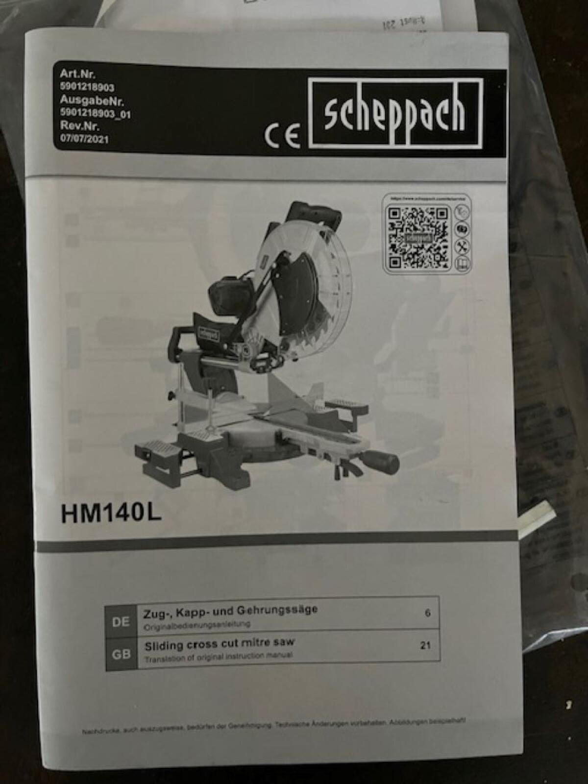 Handkreissäge von Fa. Scheppach HM 140L 2