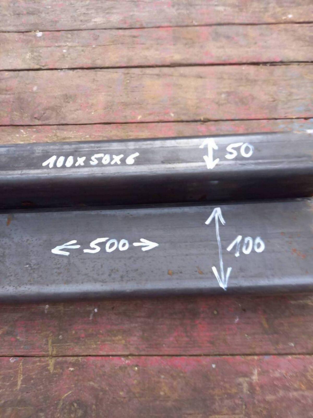 2 Rechteckrohre 100x50x5 Länge 500 mm 2