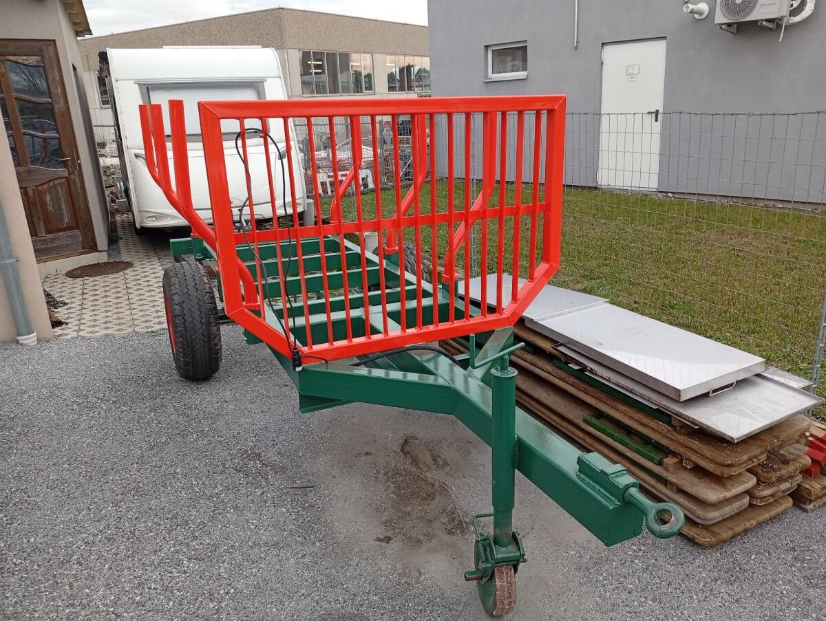 Rungenanhänger inkl Kran mit Zange und rotator 2