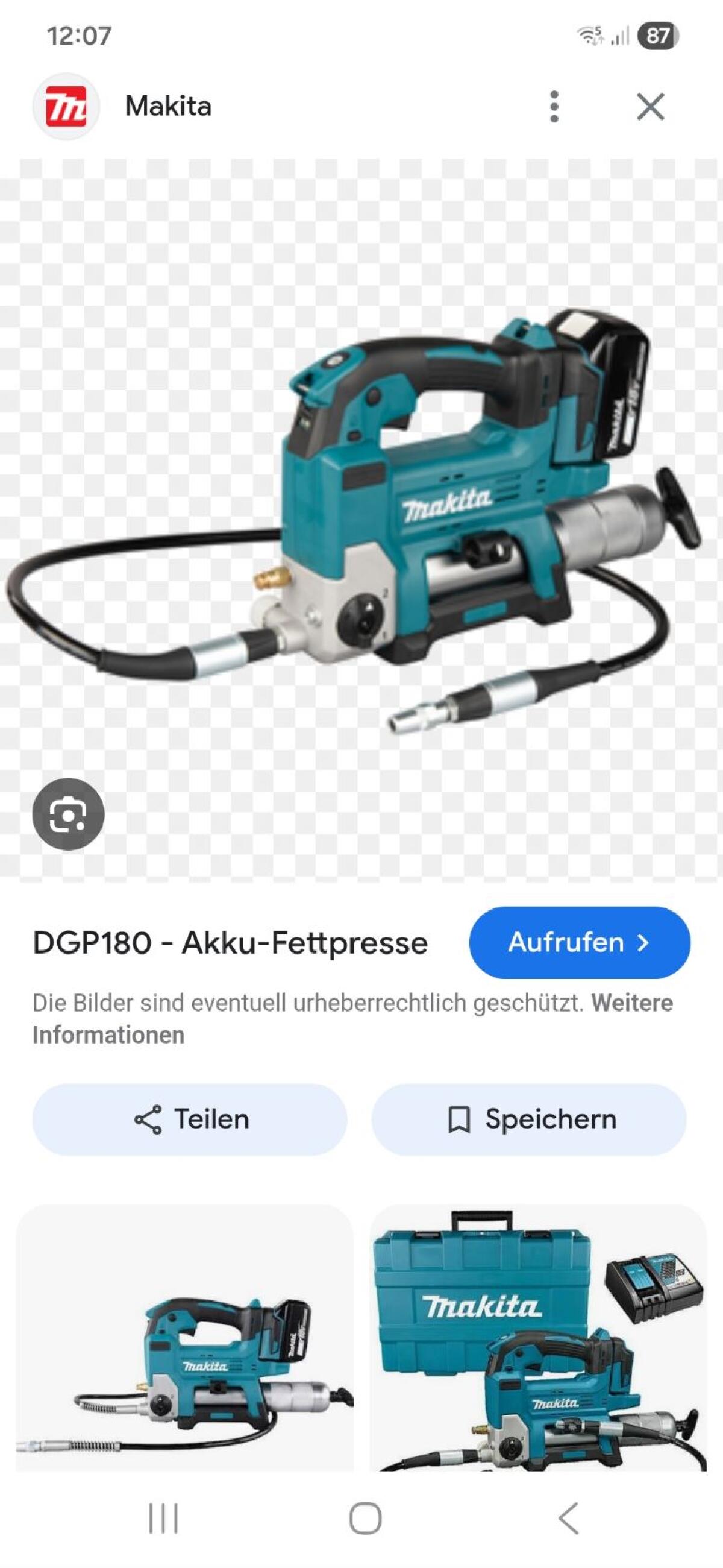 Fettpresse Makita Akku 1