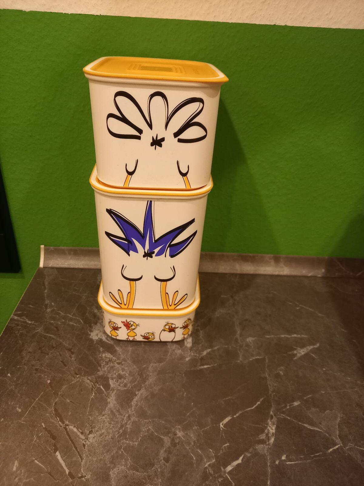 3 Tupperware Dosen mit Motiven 2