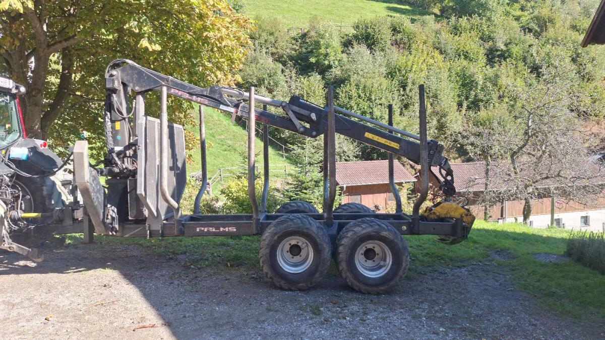 Forstanhänger Palms 12D mit Kran K840 1