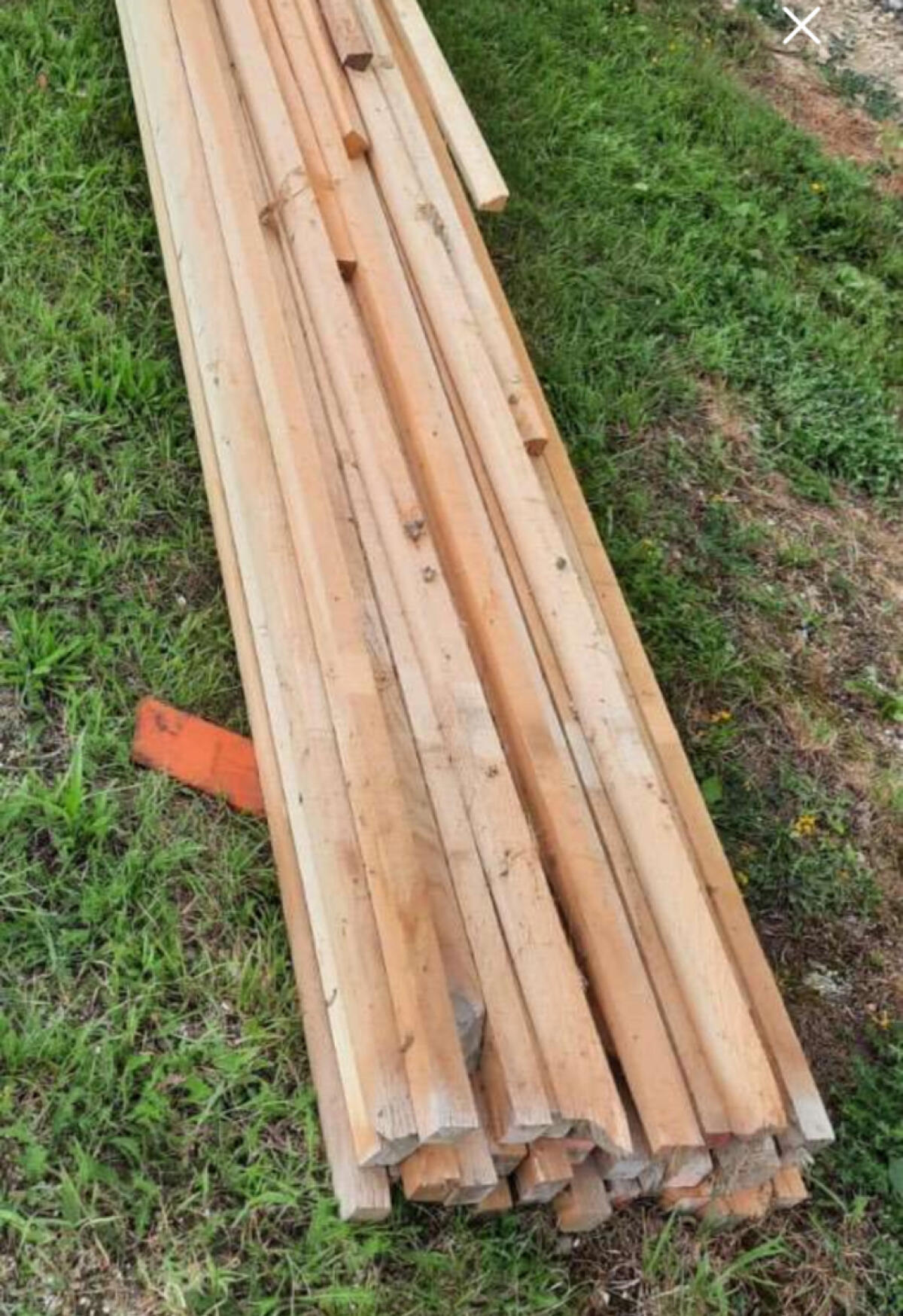 120 lfm Holzlatten, 4x5cm, ca. 5 m Länge 1