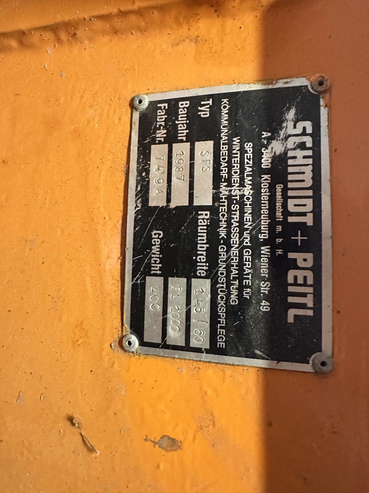 Schneefräse Schmidt & Peitl 150 ABB 2