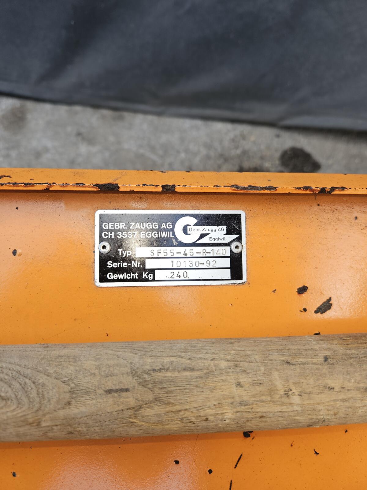 Schneefräse Zaugg SF55-45-R140 1