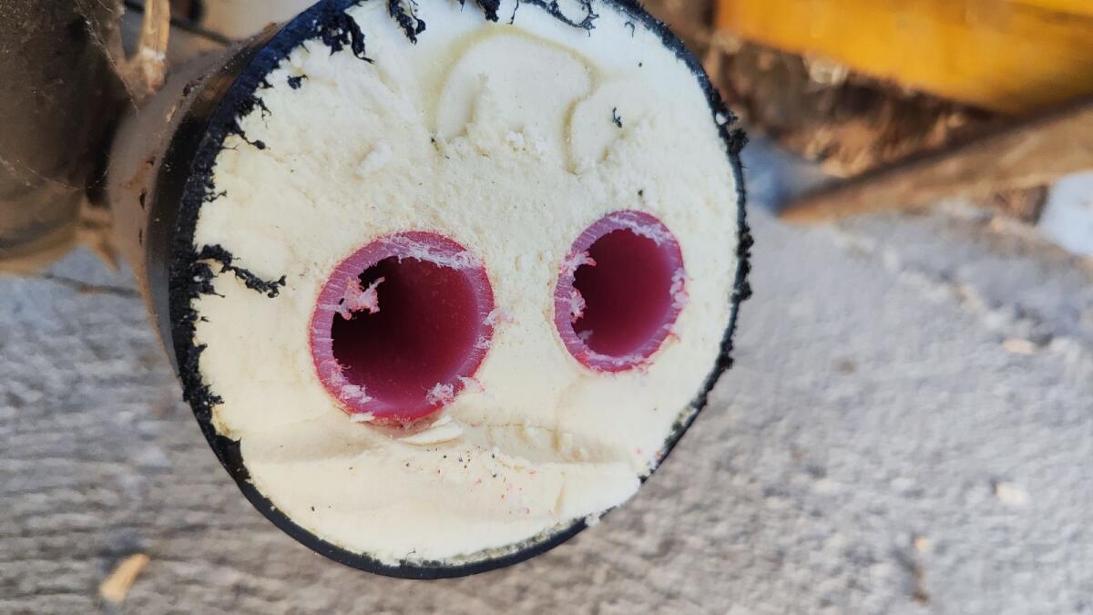 Fernwärmeleitung Doppelrohr 1" 2