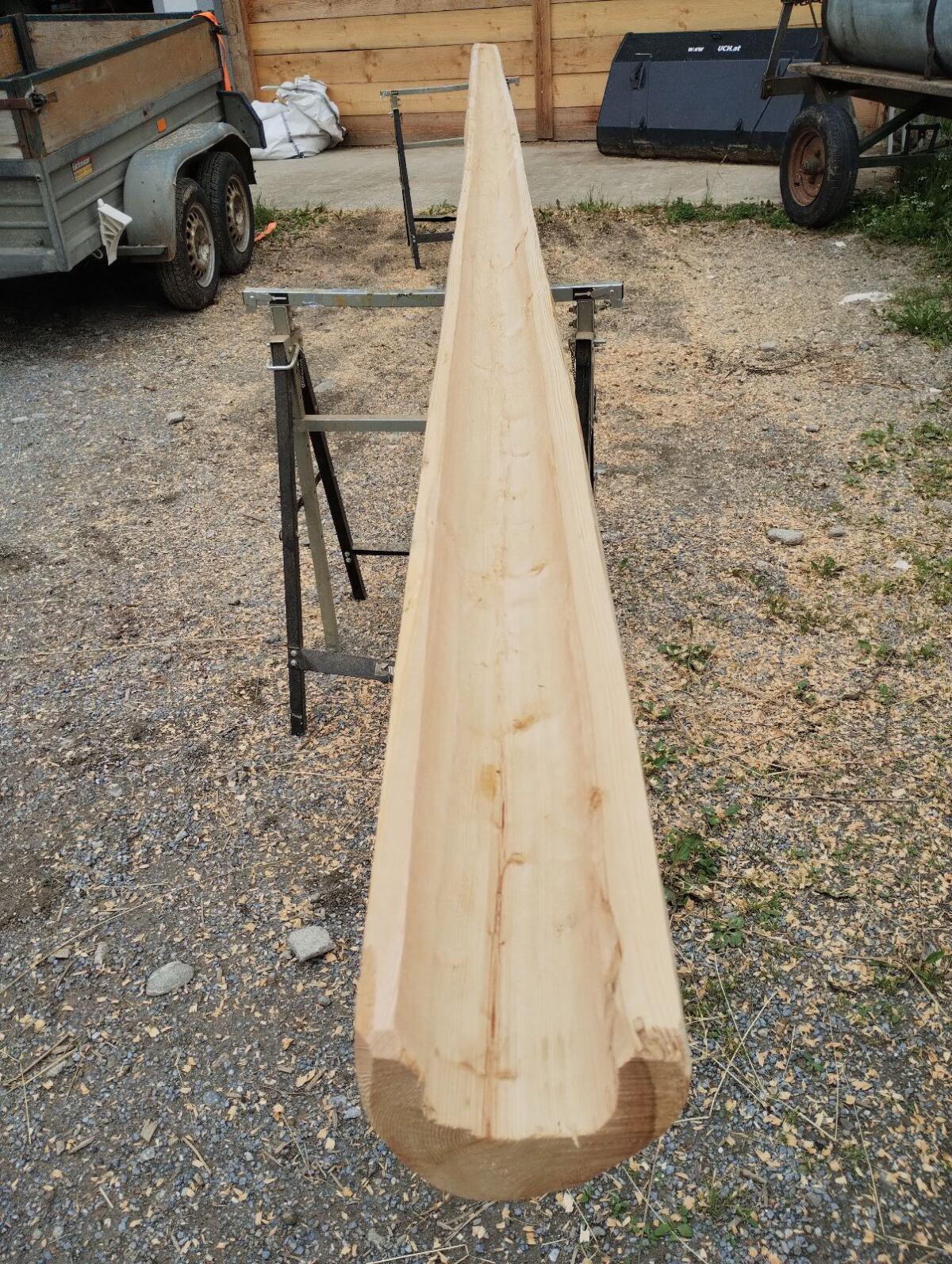 Dachrinne Holzdachrinne Lärche 1