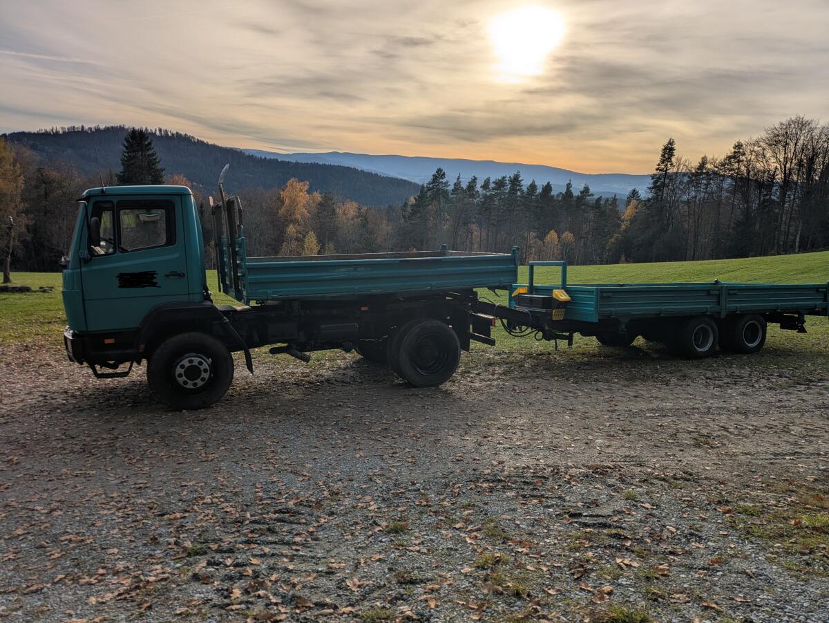 LKW Mercedes Benz 917 AK + Langendorf Tieflader/Kipper 3