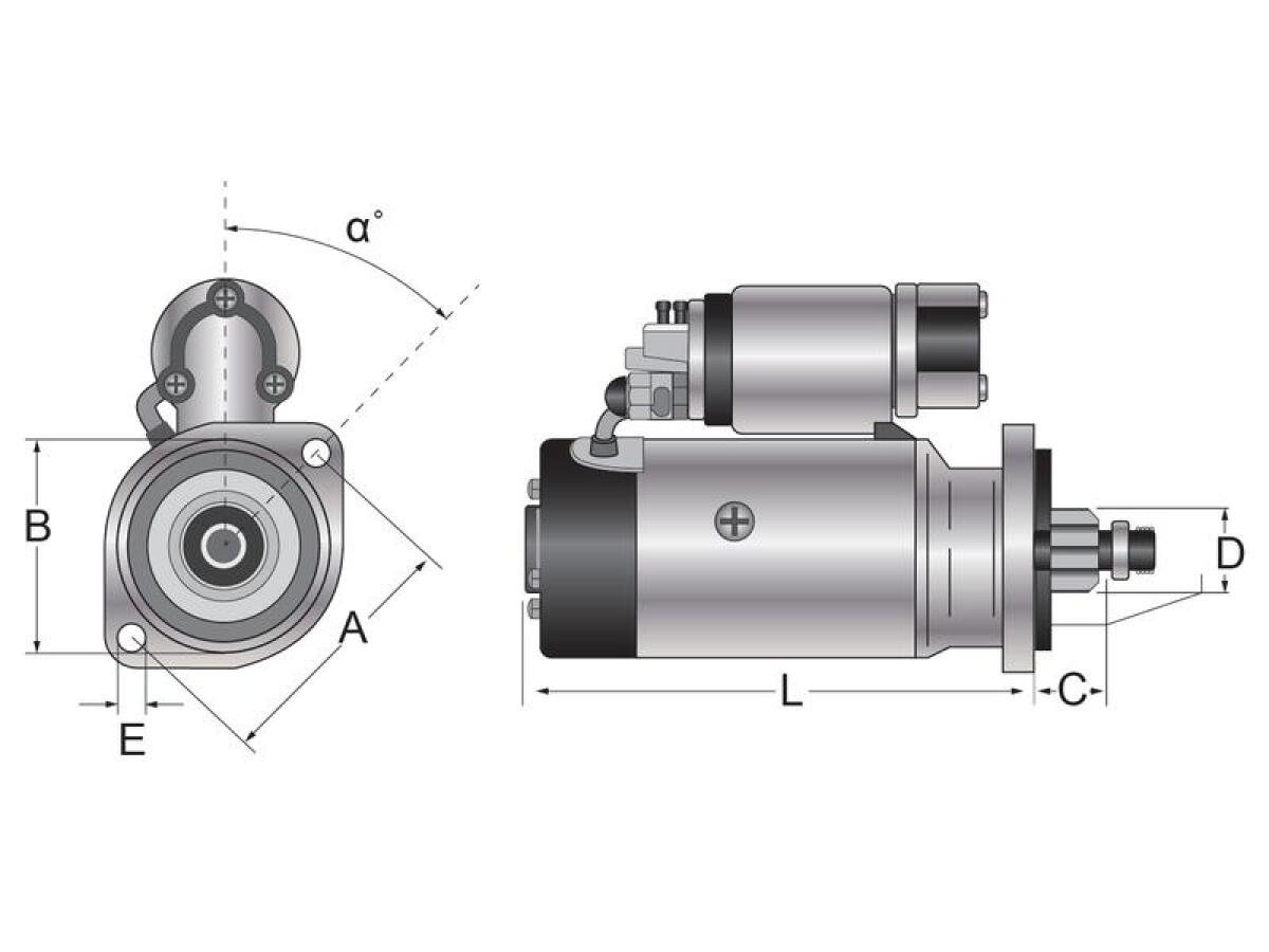 DEUTZ Anlassermotor 12V / 3,2 Ampere 3