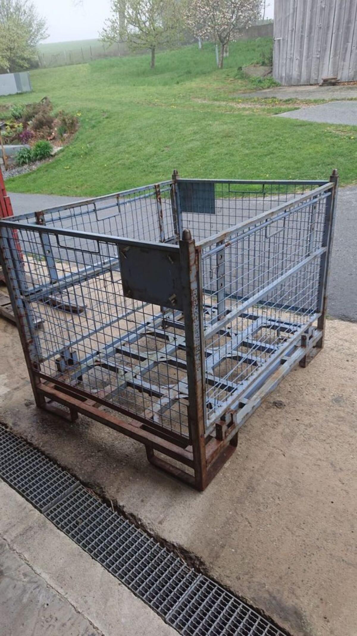 Gitterbox gebraucht, schwere Ausführung, zusammenklappbar 3