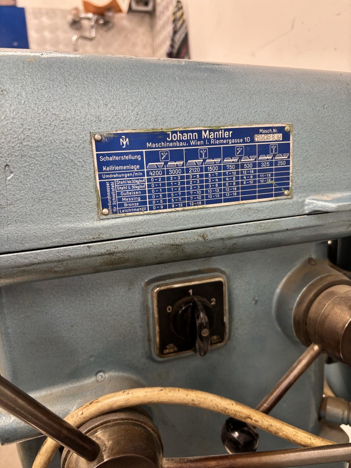 Standbohrmaschine Mantler 3