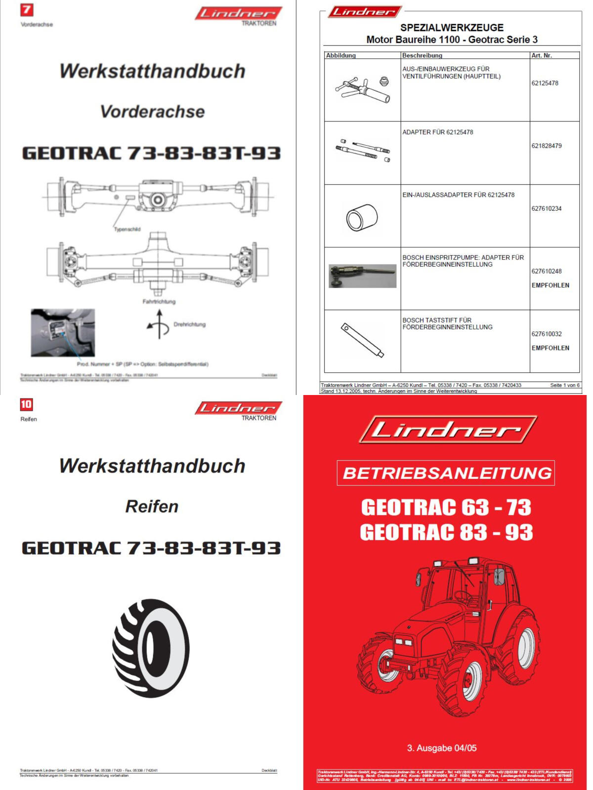 Werkstatthandbuch Lindner Geotrac 63-73-83-93-103 3