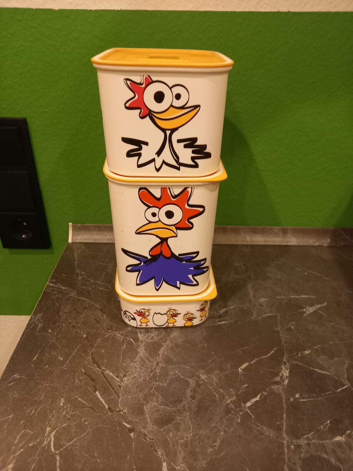 3 Tupperware Dosen mit Motiven 1