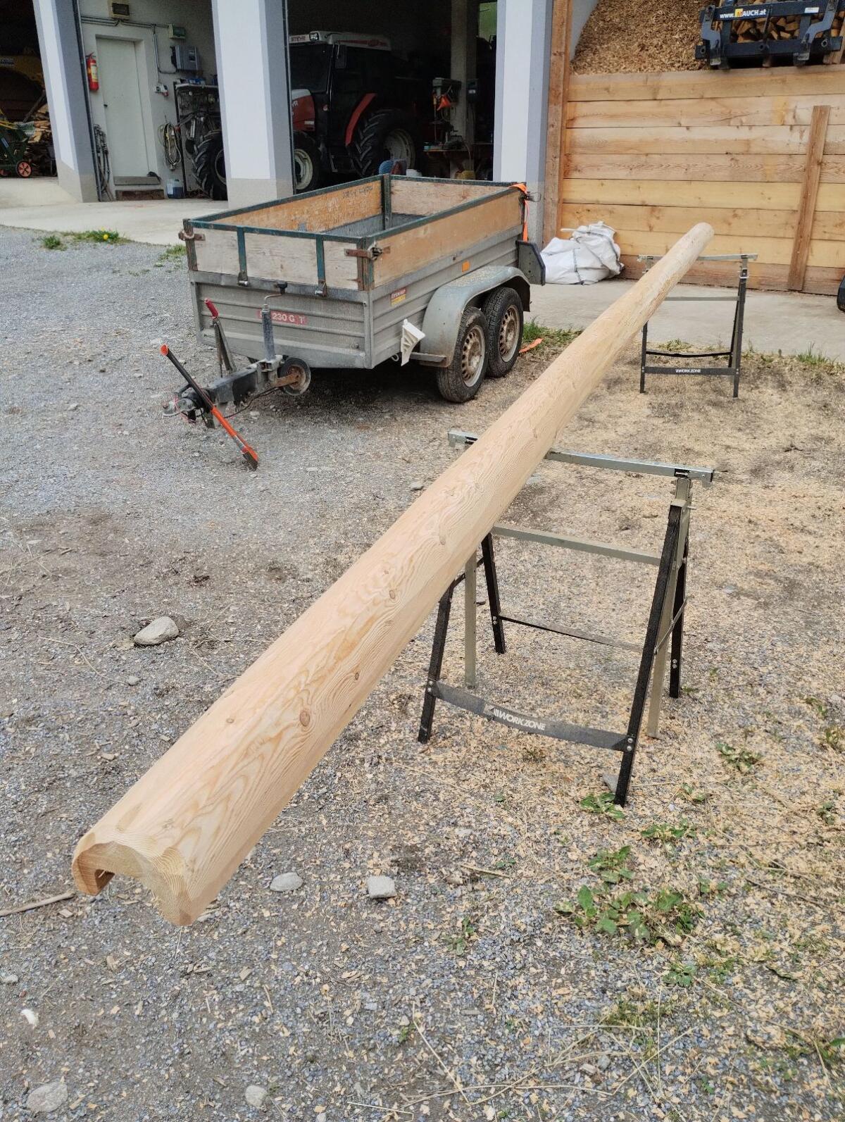 Dachrinne Holzdachrinne Lärche 3