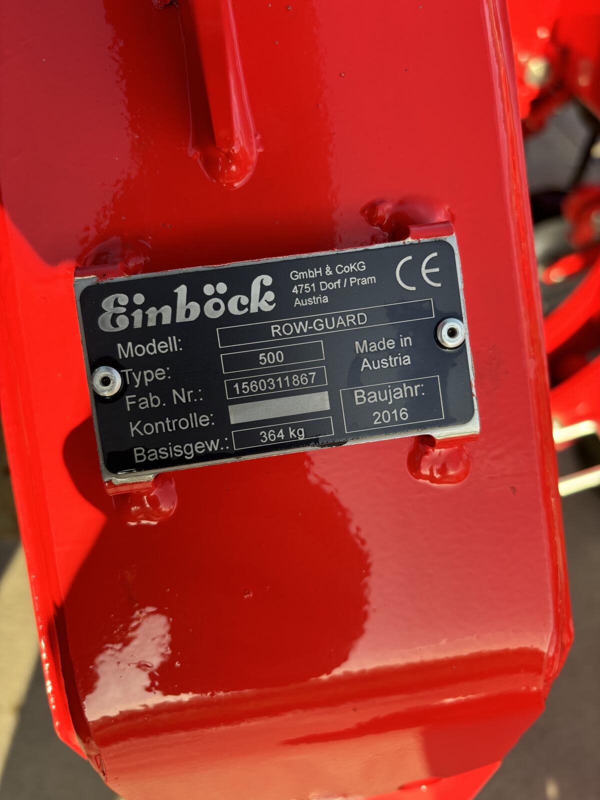 Einböck Hackgerät Row Guard 6x50 mit Fingerhacke 2