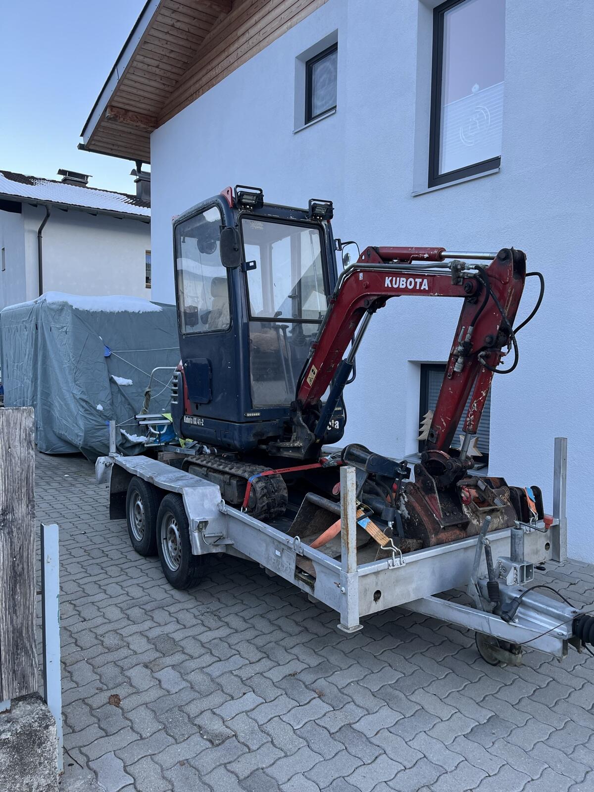 Kubota KX41-2 mit Anhänger 1