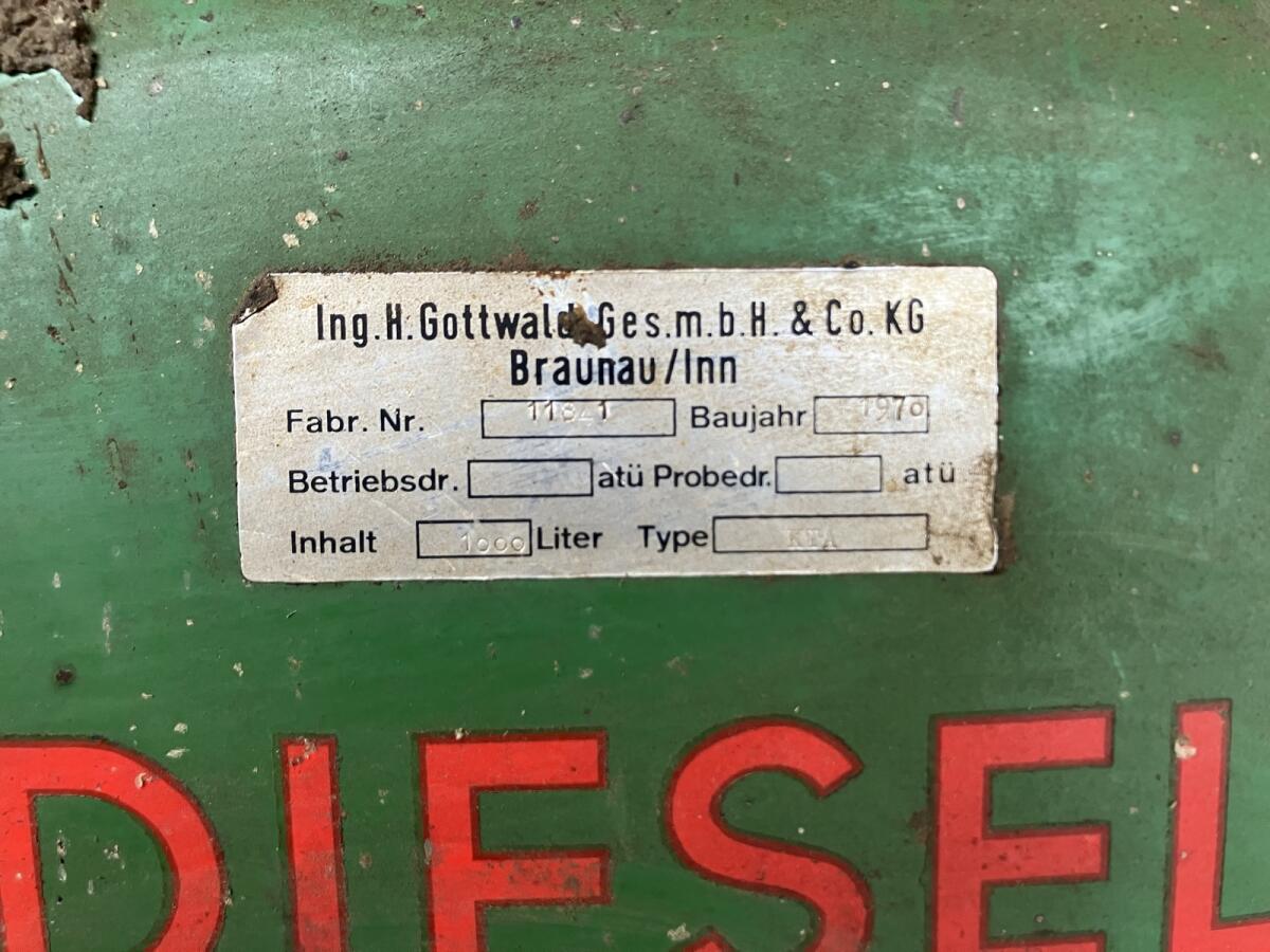 Dieseltank, 1.000 l 2