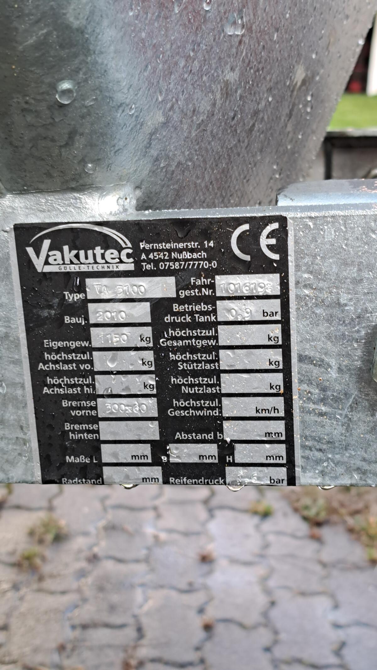 Güllefass Vacutec 1