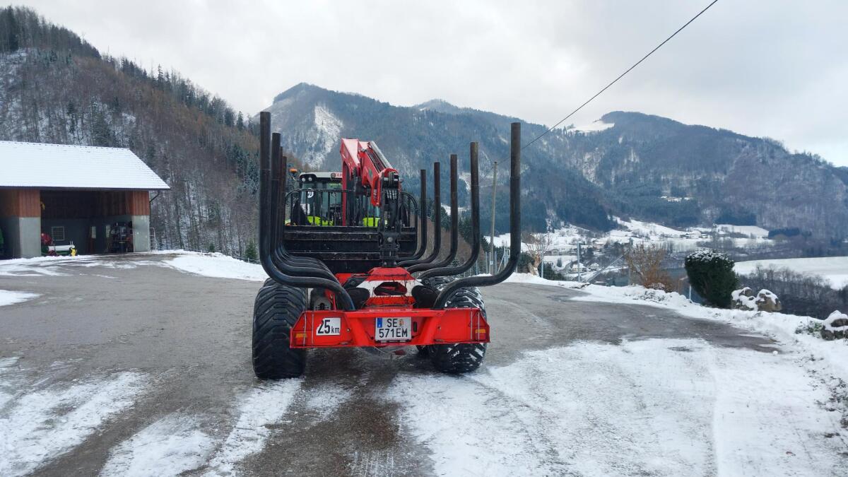 Stepa C10 mit 6285 Kran Bj. 2020 Forstkrananhänger Rückewagen 3
